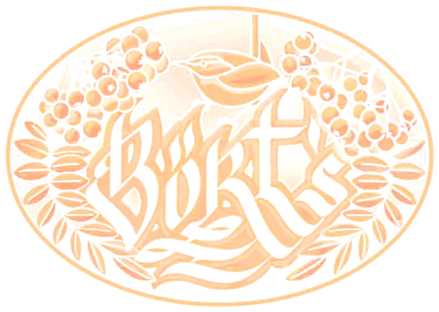 Börts-Emblem mit Vogelbeeren